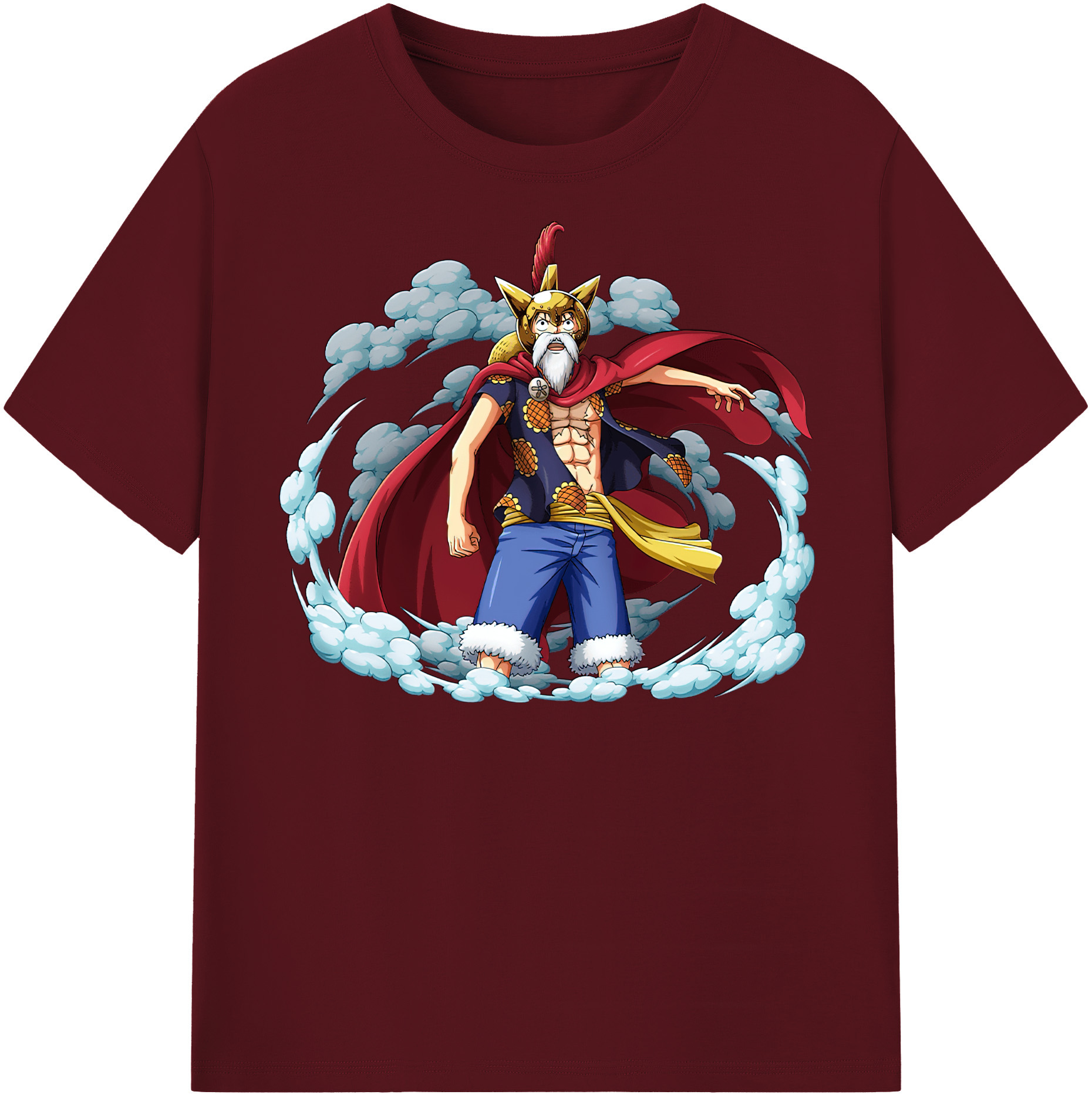 ワンピース モンキー・D・ルフィ ONE PIECE Monkey D. Luffy 綿100％半袖Tシャツ（フロントプリント）